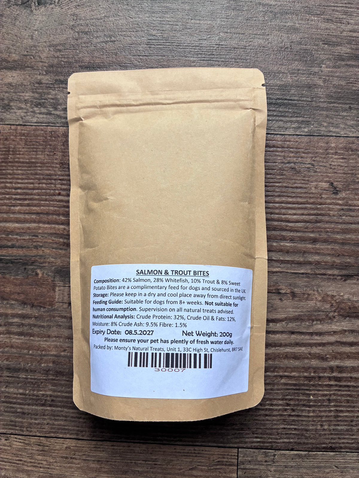 Salmon & Trout Fishy Training Bites — 200g Resealable Bag