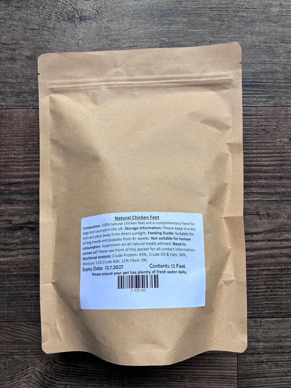 Chicken Feet — Natural Crunchy Chews (100% Chicken)
